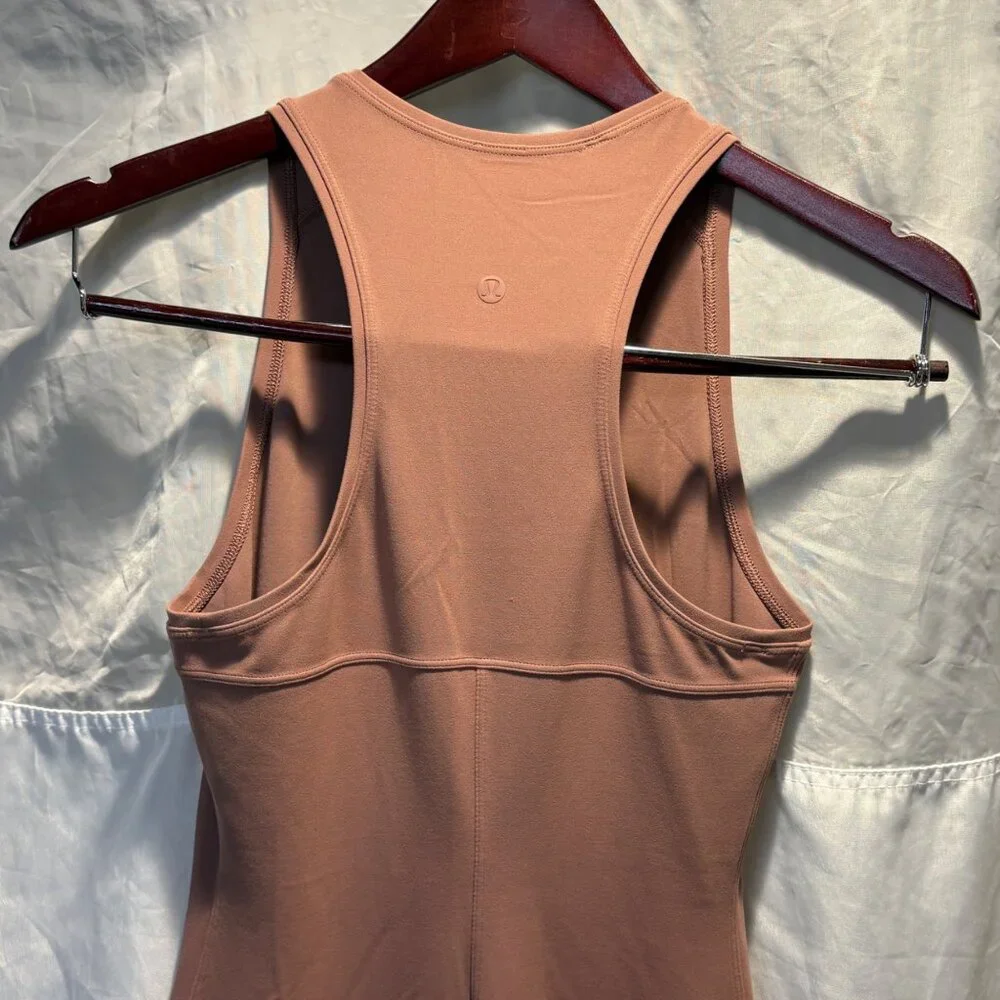 Like New Lululemon Get Going Midi Dress Red Dust Nulu Racerback Tank Size 4 S - Picture 7 of 15